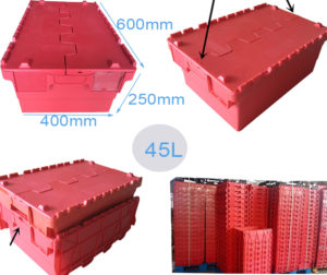 attached lid totes