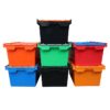 distribution tote with hinged lid