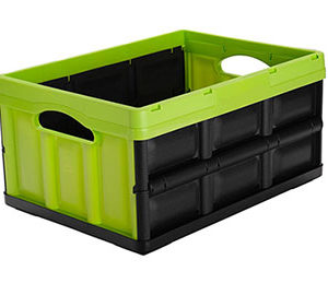 Stackable Storage Bins Folding Plastic Crates