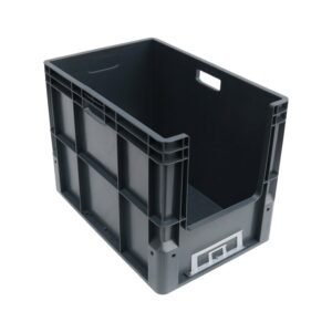 stackable storage bins open front